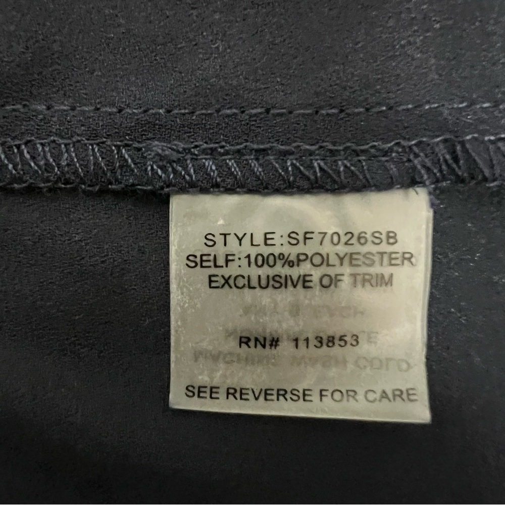 Stitch Fix 41 Hawthorn Woodling Faux Leather Detail Blouse Sz Small Semi Sheer - Picture 10 of 14